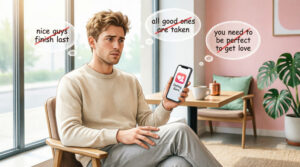 Man questioning common dating myths