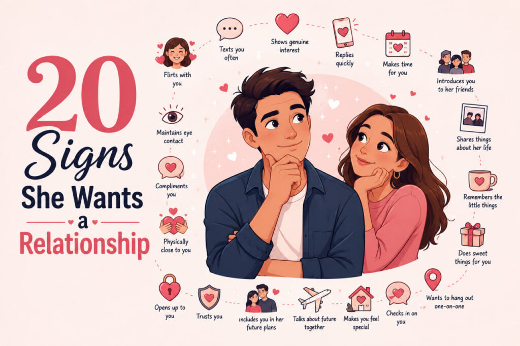showing signs she wants serious relationship
